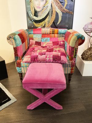 Mad Hatter’s Chair and Pouf