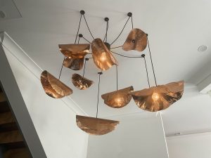 Adjustable Copper Chandelier
