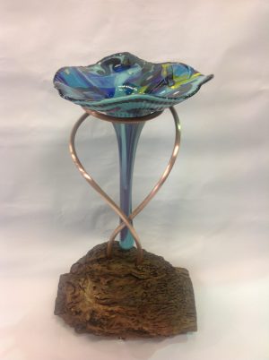 Chanterelle floating mushroom Blue