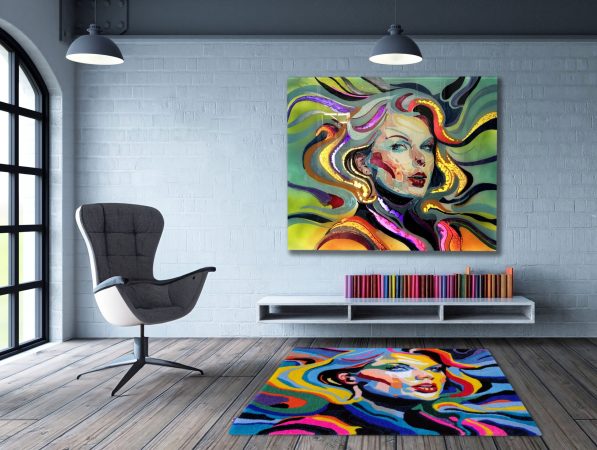 3d render of chair in modern apartment setting